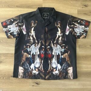 Rebel Vengeance Renaissance Print Button-Up Shirt | NWT Rare | XXL, 3XL